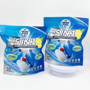販売用 家庭用キッチン 食器洗い機用洗剤 液体ビーズ 5 In 1 食洗機用ポッドカプセル - Product Image 3