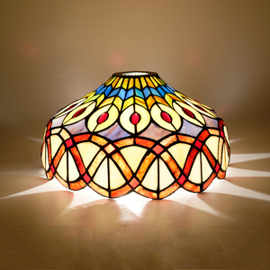 <span class=keywords><strong>Abat</strong></span>-<span class=keywords><strong>jour</strong></span> Tiffany en verre teinté <span class=keywords><strong>jaune</strong></span> paon de 12 pouces, fait à la main, design moderne, pour lampe torche sur pied cintré, remplacement - Product Image 6