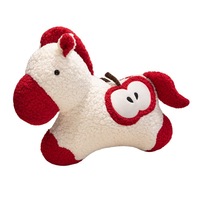 2026 Jahr des Pferdes Besticktes Plüschkissen Pferde-Maskottchen Sofakissen Weihnachtszubehör Geschenk