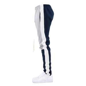 Ropa deportiva para hombre, pantalones a rayas laterales, color blanco, con tu logotipo - Product Image 3