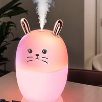 Mini humidificateur ultrasonique anti-sécheresse, diffuseur d'aromathérapie, matériau plastique, lumière LED RGB, prise USB, humidistat 1 an