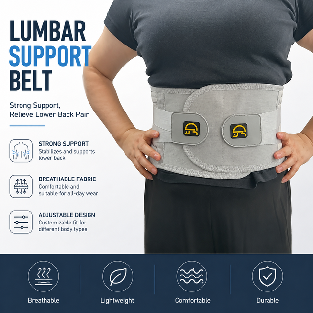 Adjustable Lumbar Support Belt for Back Pain Relief Herniated Disc Strain Protection Breathable Ergonomic Waist Brace