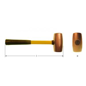 AMPCO - FH0003B Mazo, Cobre-Berilio-EAN 7630027452785 MARTILLOS Y EJES QUE NO PRODUZCAN CHISPAS - Product Image 1