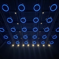 Anneau lumineux cinétique LED DMX contrôlé par treuil pour scène de boîte de nuit, éclairage dynamique