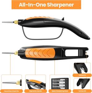 Afilador de cuchillos doméstico de mano portátil 2025, afila cuchillos dentados de manera eficiente, <span class=keywords><strong>tijeras</strong></span>, cuchillos de anzuelo <span class=keywords><strong>para</strong></span> uso en exteriores - Product Image 3