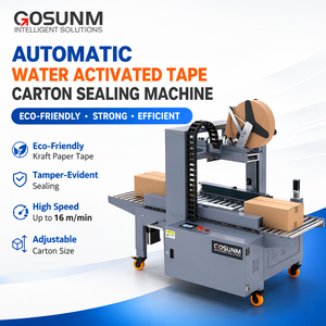 Máquina Automática para Sellado <span class=keywords><strong>de</strong></span> Cajas con <span class=keywords><strong>Cinta</strong></span> <span class=keywords><strong>de</strong></span> Papel Kraft Activada por Agua para Empaquetado <span class=keywords><strong>de</strong></span> Cartones - Product Image 1