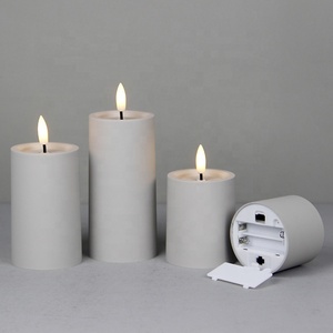 Chất lượng cao mỏng điều khiển từ xa LED trụ cột nhựa Pin hoạt động nhấp nháy Flameless nến cho trang trí nội thất - Product Image 4