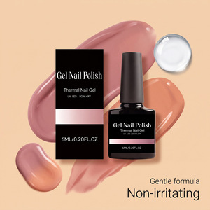 Vernis à ongles gel à base d'eau en PET thermosensible, couleur <span class=keywords><strong>nude</strong></span>, longue tenue, brillant, pour la décoration des ongles, en flacon - Product Image 5