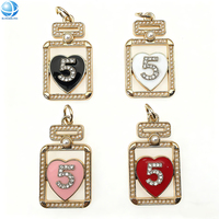 Breloques de luxe pour bijoux, avec logo de marque CC GG, perles estampées, breloques parfumées pour collier, pendentif, bracelet, porte-clés, DIY