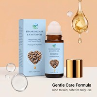 Encens et huile de ricin pressés à froid, huile essentielle pure à 100%, parfum frais et sucré pour tous types de peau