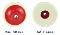 Roue de polissage en feutre de laine EVERTOOL 5 pouces-Disque de meuleuse d'angle M14 | Tampon de ponçage de polissage pour voiture/métal/marbre