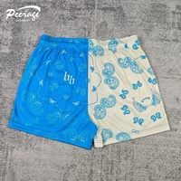 Manufacturer Wholesale Custom Unisex Mid Gym Basketball Shorts Heat-Transfer Printed 100% Polyester Mesh 5 Inch Quick Dry Sporty