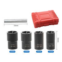Outils d'extracteur de vis de pneu Kit de douilles torsadées pour jeu de douilles à percussion automobile Kit d'extracteur de boulons endommagés
