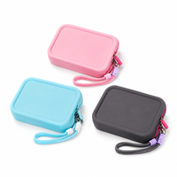 Sac de voyage personnalisé pour femmes, petit sac de rangement à fermeture éclair, imperméable, pour produits de beauté, cosmétiques, maquillage en silicone