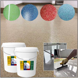 Pintura para Pisos de <span class=keywords><strong>Alto</strong></span> Brillo, 100% Sólida, Autonivelante, con Efecto Mármol, Revestimiento de Resina Epoxi con Arena de Color para Pisos de Concreto Industriales - Product Image 1