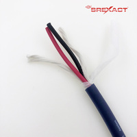 Cable de Altavoz SREXACT con Aislamiento XLPE y Revestimiento de PVC, Par Trenzado de 2 Hilos, Blindaje Trenzado, Conductor de Cobre Desnudo, 8.7mm de Diámetro