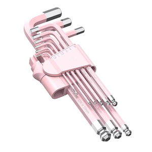Colorful Rainbow Multicolor Ball End Hex <b>Key</b> Set 9PCS Metric Allen Wrench L-shaped High Strength Alloy Steel Hardware - Product Image 6