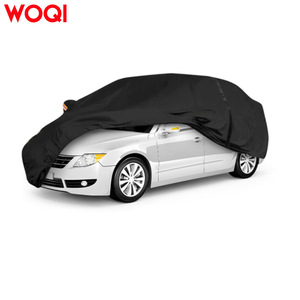 Housse de voiture Woqi, protection intégrale contre l'eau et les UV, pour BMW, Mercedes Benz, Honda, polyester noir, tailles S, M, L, XL - Product Image 4