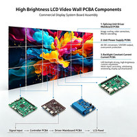 Kit complet de raccordement PCBA et contrôleur pour murs vidéo LCD, idéal pour les centres commerciaux, les salles d'exposition, les salles de contrôle et les affichage dynamique
