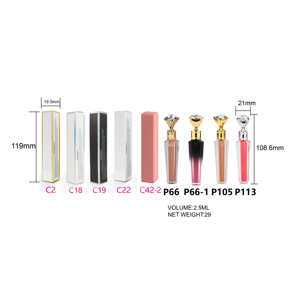 Gloss à lèvres personnalisé avec logo, tube transparent givré, haute pigmentation, longue tenue, fini mat ou scintillant, cosmétiques à marque privée - Product Image 2