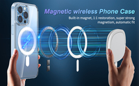 Coques de téléphone transparentes antichoc en acrylique magnétique de luxe, vente en gros d'usine, pour 16 Pro Max 17Air 15 14 13 Mini 12 11 XR XS Max