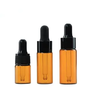 100ml 앰버 에센셜 오일 유리 Dropper 병 브라운 2 oz Dropper 병 에센스 5ml 10ml 15ml 원통형 화장품 병