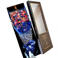 Ensemble de boîtes cadeaux créatives pour fleurs avec fenêtre transparente, emballage de fleurs exquis, boîtes cadeaux transparentes pour bouquets