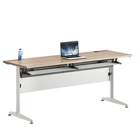 Prix usine bureau d'étude moderne cadre en métal modulaire amovible pliable avec roues Tables de réunion Table de formation