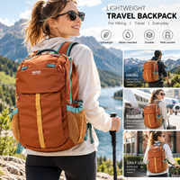 Sac à dos imperméable en nylon personnalisé, léger, pour voyages en plein air, randonnée, avec compartiment pour ordinateur