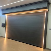 Puerta Enrollable Automática de Aluminio, Antirrobo, Aislada, con Control Remoto Eléctrico, Puerta de Garaje de Aluminio, Puerta de Villa