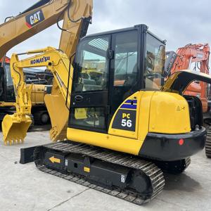 Mini-excavatrice Komatsu Pc56 d'occasion à prix avantageux, 80 tonnes, capacité de la benne de 1,15 m, équipement de terrassement hydraulique - Product Image 1
