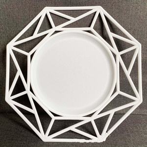 <span class=keywords><strong>Plat</strong></span> octogonal en squelette à double placage multicolore Plateau à fruits polyvalent Plateau décoratif Assiettes de présentation - Product Image 4