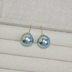 Pendientes de Perlas de Agua Dulce de 6 mm con Baño de Oro Aurora sobre Plata de Ley, Estilo de Lujo Ligero, Certificados para Mujer - Product Image 3