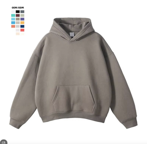 เสื้อฮู้ดดี้แบบสั่งทำพิเศษ 320 GSM ผ้าเฟรนช์เทอร์รี่ ทรงโอเวอร์ไซส์ ไหล่ตก ดีไซน์เรียบง่าย คอลเลคชั่นตามฤดูกาล คุณภาพพรีเมียม ฮู้ดดี้ผู้ชายทันสมัย - Product Image 2