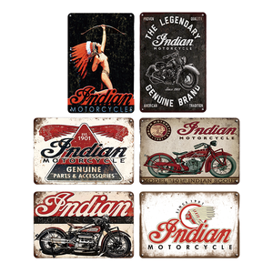 Plaque Métallique Vintage Moto Personnalisée Impression Numérique Couleur Peinte Décoration Murale Artisanale 30x20cm Pub Voiture Club Bar <span class=keywords><strong>Garage</strong></span> - Product Image 1