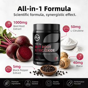 Private Label <span class=keywords><strong>Rote</strong></span>-Bete-Kapseln Stickstoffmonoxid Herzdruck-Unterstützung Energie Erwachsenen-Immununterstützung OEM Großhandel - Product Image 4