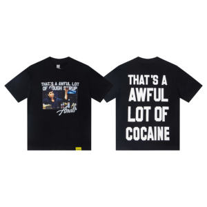 Camiseta Masculina de Algodão com Estampa <span class=keywords><strong>Vintage</strong></span> 'Thats a Awful Lot of Cough Syrup' - Product Image 2