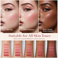 Nouvelle palette de fard à joues et de poudre pressée mate pour le visage, 2 couleurs, haute pigmentation, végane, personnalisable avec logo, vente en gros