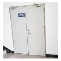 Portes en acier ignifuges de sortie de secours avec barre anti-panique, sortie de secours avec double serrure