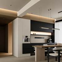 Meuble à chaussures en bois intégré de conception italienne, buffet moderne minimaliste de luxe, modulaire, écologique, pour salle à manger, salon, cuisine