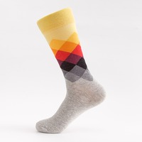 Personnalisé Hommes Unisexe Décontracté Classique Coton Crew Chaussette Nouveauté Conception Drôle À Motifs Robe Colorée Chaussettes