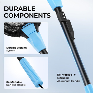 Épuisette télescopique en aluminium extensible pour la pêche en kayak, en bateau et sur le rivage - Product Image 2