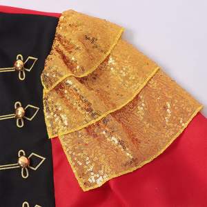 यूरोपीय अमेरिकी रेट्रो स्टैंड-अप कॉलर सर्कस प्रदर्शन पुरुषों के लिए मध्ययुगीन कपड़े - Product Image 4