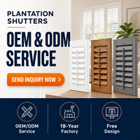 Fabrication sur mesure OEM ODM de volets en PVC, vente en gros d'usine, volets intérieurs imperméables pour la maison et les projets