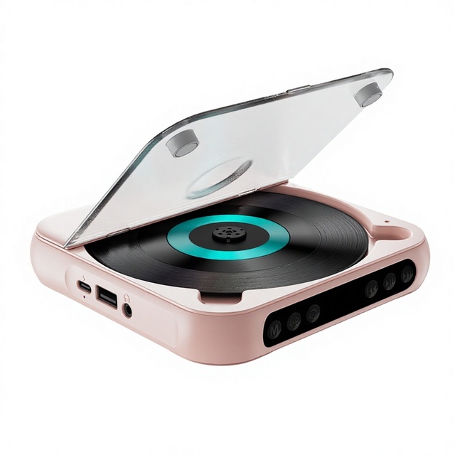 Custom Processing New Portable CD for Speaker 3.5 Interface Display Repeat CD Learning Player Compact Lightweight Walkman