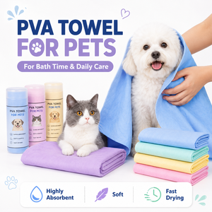 ผ้าขนหนู PET PVA นุ่ม ซึมซับเร็ว แห้งไว สำหรับสุนัขและแมว หลายสี บรรจุในหลอดพกพา - Product Image 2