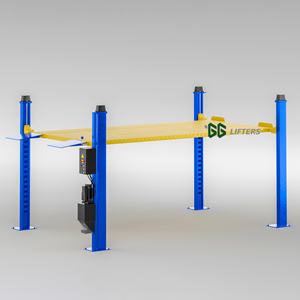 Elevador portátil 4T de alta calidad aprobado por la CE, equipo de estacionamiento de tiempo de energía hidráulica de 4 postes, elevador de cilindro a la venta - Product Image 3