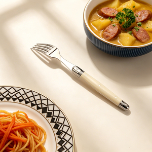 Collection <span class=keywords><strong>de</strong></span> luxe <span class=keywords><strong>Laguiole</strong></span>, couteau à steak écologique pour le camping, cuillère et fourchette en acier inoxydable <span class=keywords><strong>de</strong></span> qualité alimentaire, 4 pièces, manche en ABS, <span class=keywords><strong>couverts</strong></span> - Product Image 2