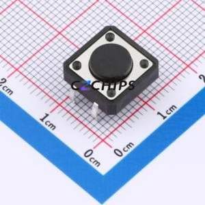 TS015-CBW1EH4.5 Tactile Switch Through hole-4P,12x12mm Switch Single Pole Single Throw Round Button 1.8N Through Hole - Product Image 1