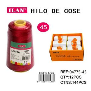 ด้ายเย็บผ้าอิลัน 3000 หลา 45 สี แดง กล่อง 12 ชิ้น - Product Image 3